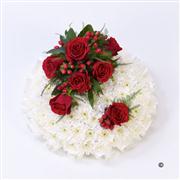 Classic Red and White Posy 12 inches