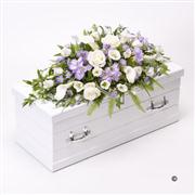 Children&#39;s Casket Spray In Blue and Lilac - 27 Inches