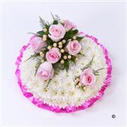 Classic Pink and White Posy 12 inches