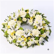 Wreath Yellow and Cream 14 inches