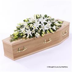 Lily Casket Spray - White 4ft