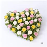 Mixed Rose Heart  20 inches