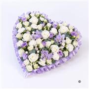 Pastel Heart In Lilac and White - 16 Inches