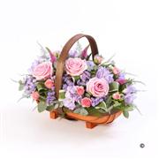 Pink and Lilac Basket - 12 inches