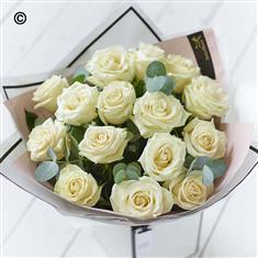 Beautifully Simple Rose Bouquet White